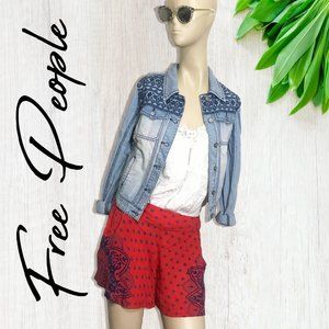 Free People Soft Flowy Mandala Printed Short NWT S